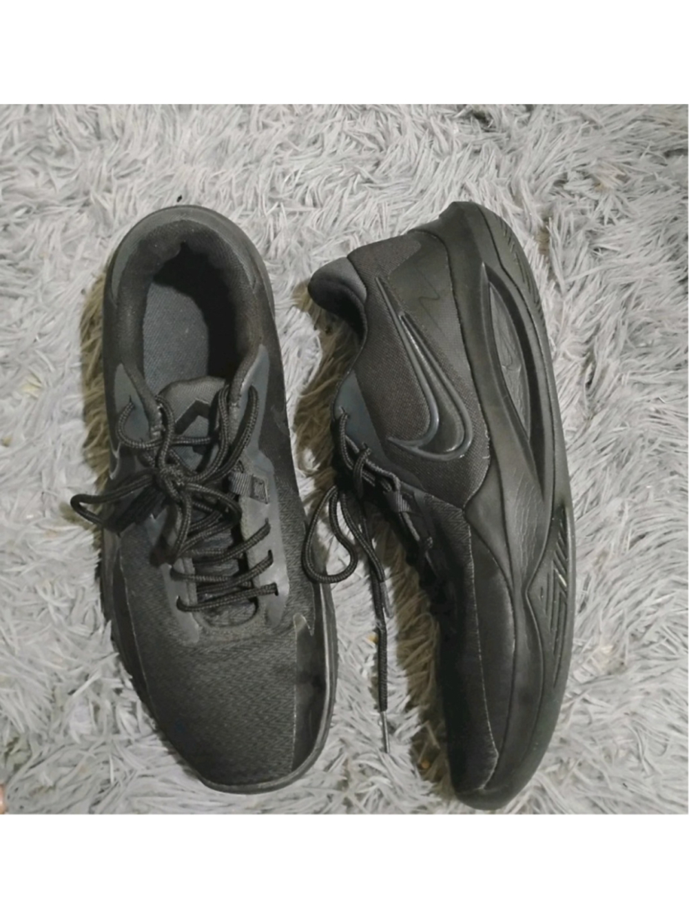 Nike Precision 6 Mens Size 10.5 Black Anthracite Gray Basketball Shoes Sneakers